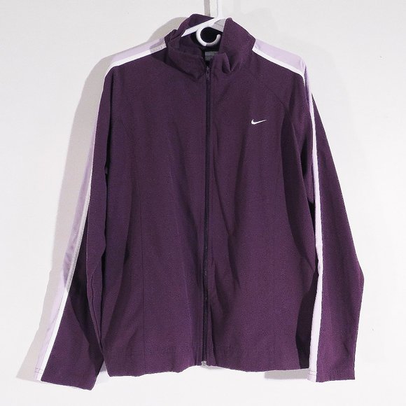 NIKE Women's XL Athletic Jacket Full Zip Purple Track Warm-Up Coat Running - Picture 1 of 5
